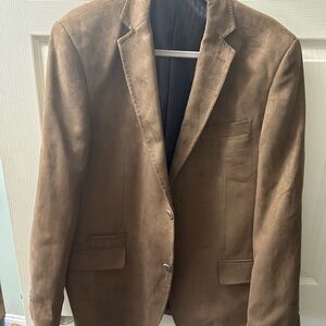 Bachrach Brown Faux Suede Sport Coat - 44L